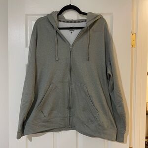Nike Heather Gray Zip-Up Hoodie